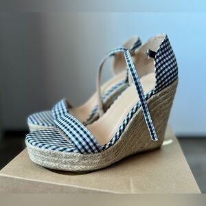Charlotte Russe Black and White Checkered Wedges